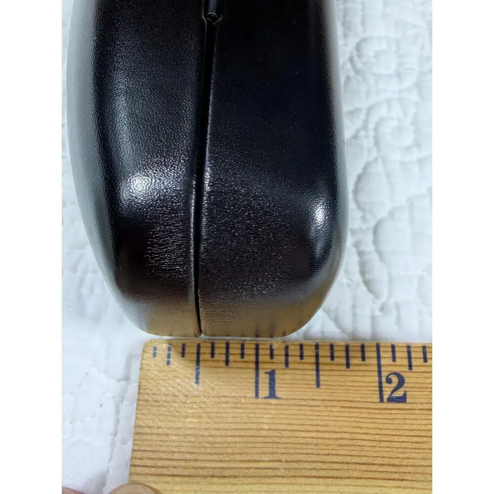 Coach Black Leather Eyeglass Sunglasses Case Signature Protective Travel Holder